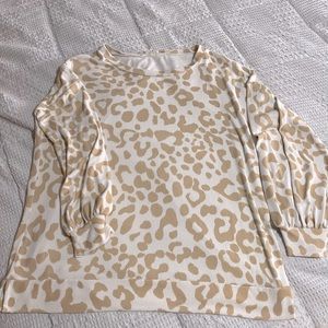 BiBi Cream leopard print top